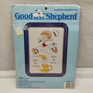 NIP Vintage Good Shepherd Jack Be Nimble  Counted Cross Stitch Kit #83643 1988